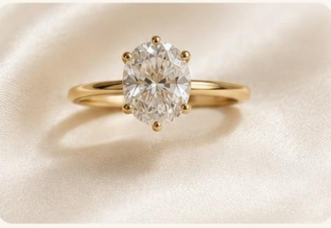 Oval Solitaire Ring